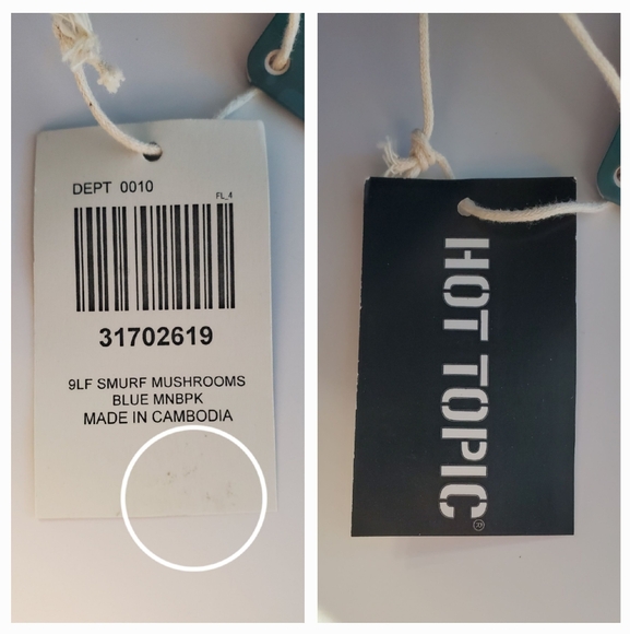 The Smurfs Mini Backpack Mushrooms, Papa Smurf,Brainy,  Smurfette Blue NWT*READ* - Picture 11 of 15